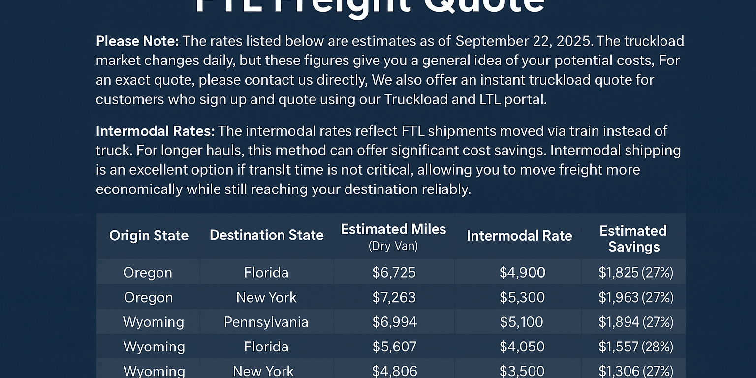 LTL Freight Quote