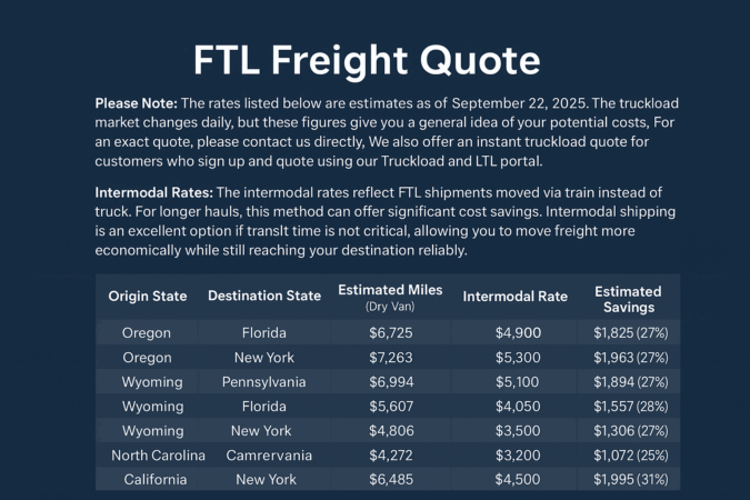 LTL Freight Quote