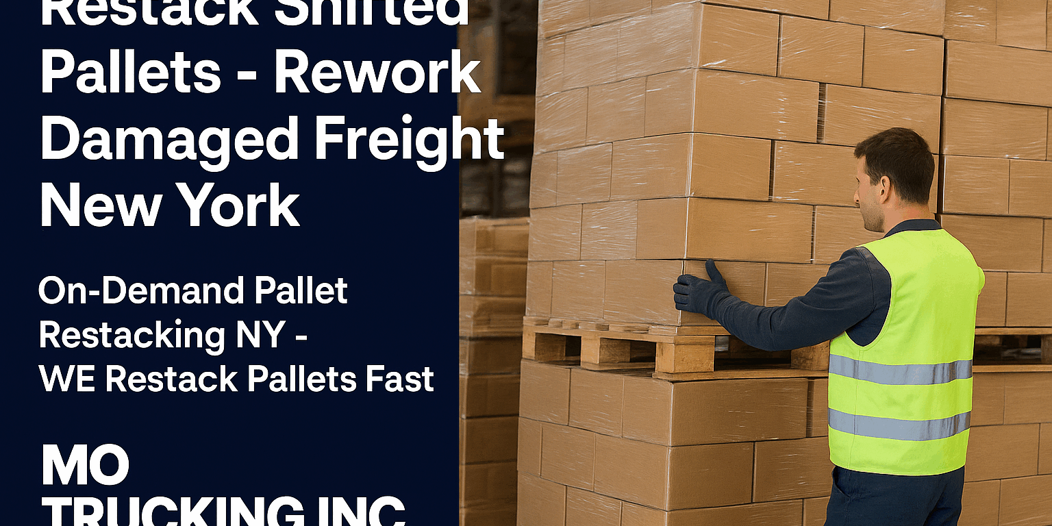 Restack Shifted Pallets - Rework Damaged Freight New York