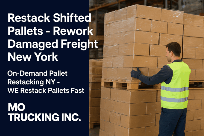 Restack Shifted Pallets - Rework Damaged Freight New York