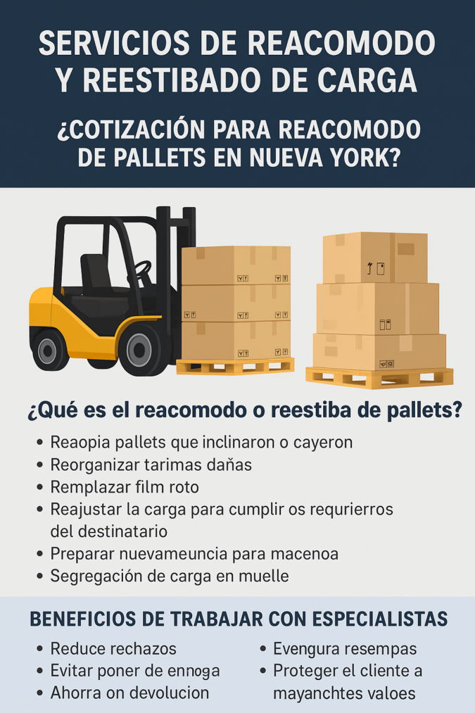 cotización para reacomodo de pallets en Nueva York