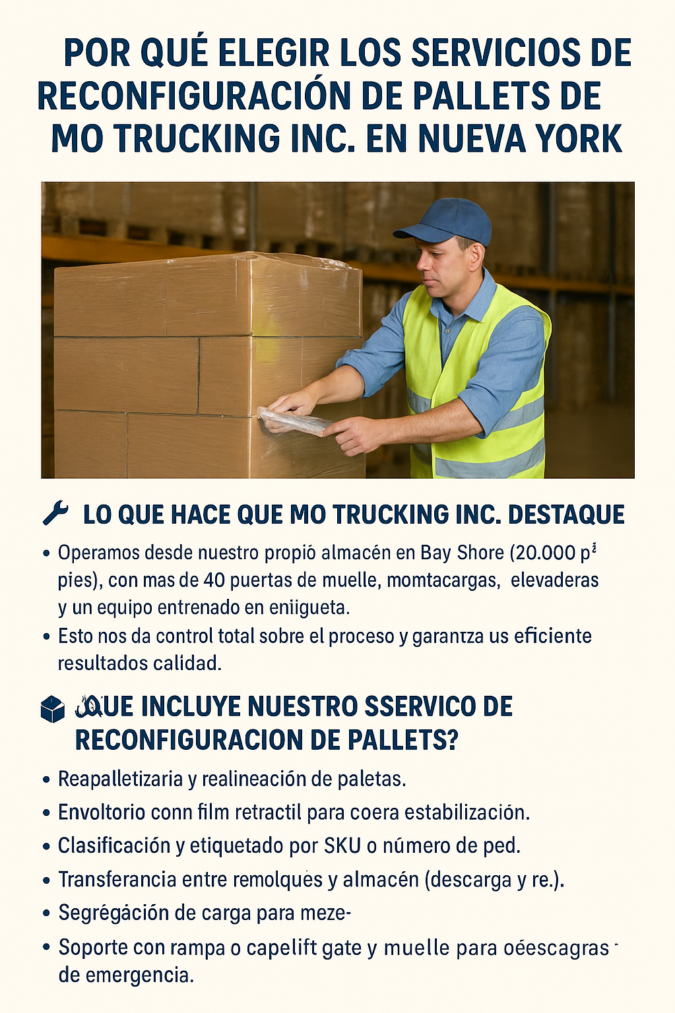 servicios de reconfiguración de pallets en Nueva York