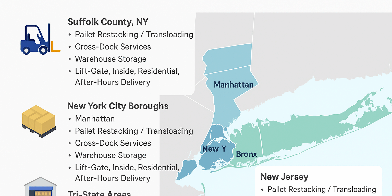 Pallet Restacking, Cross-Dock, and Warehouse Services in the NY