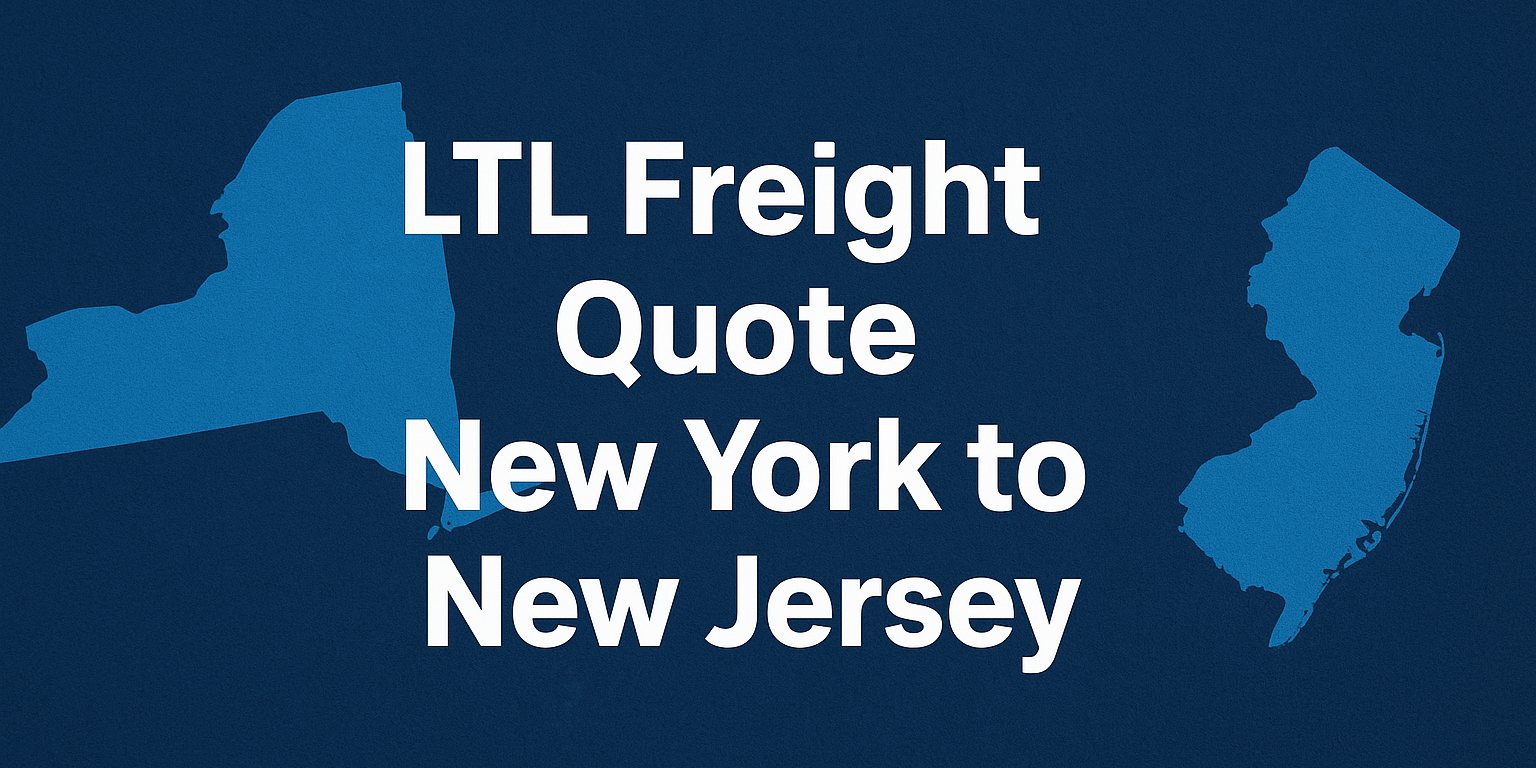 LTL Freight Quote New York to New Jersey