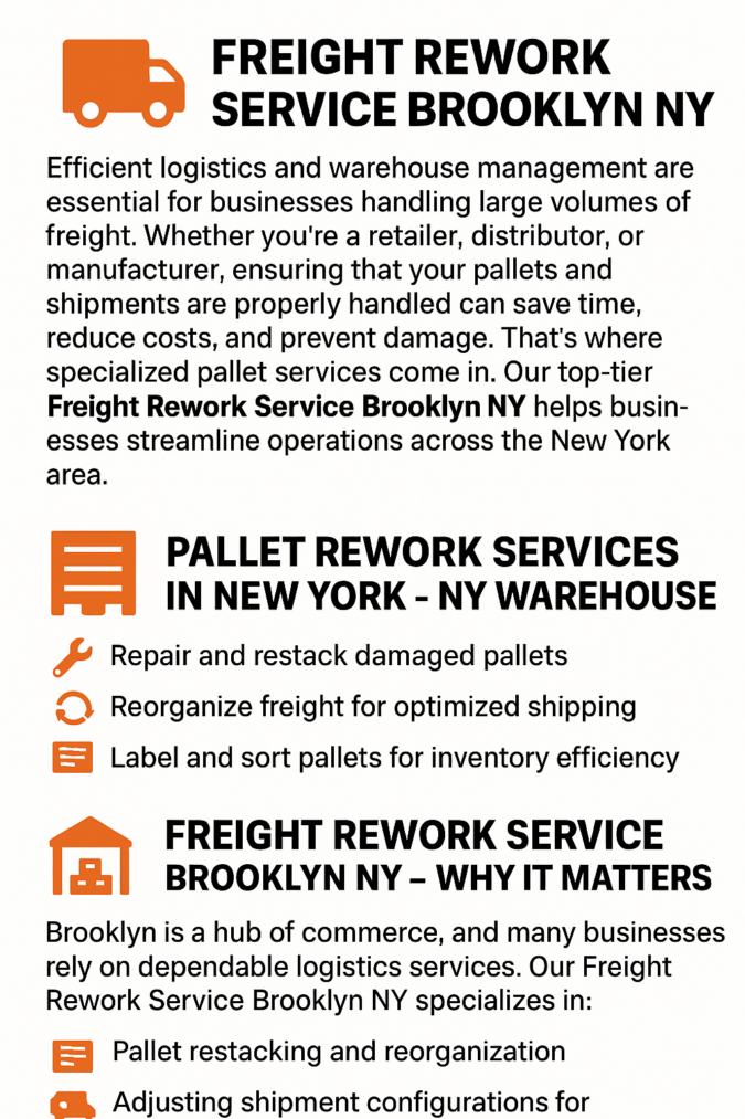 Freight Rework Service Brooklyn NY