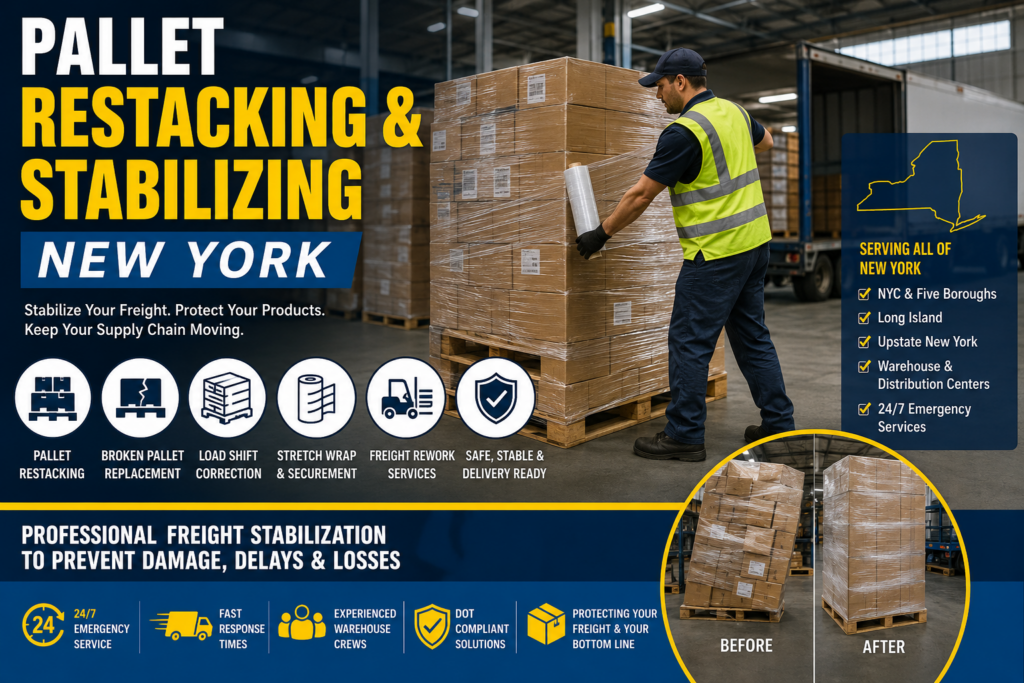 Pallet Restacking & Stabilizing New York