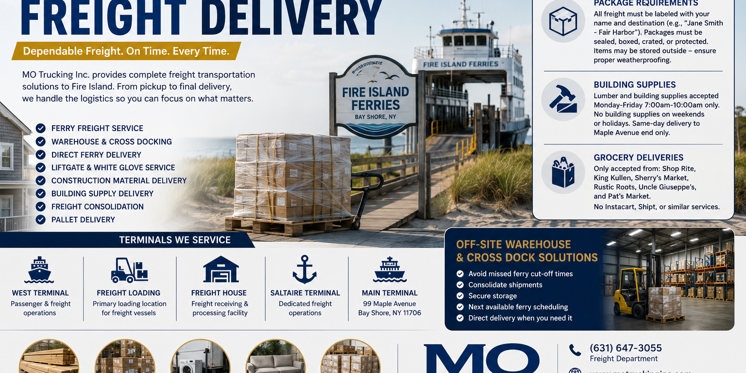 Fire Island Freight Delivery Fire Island Freight Delivery