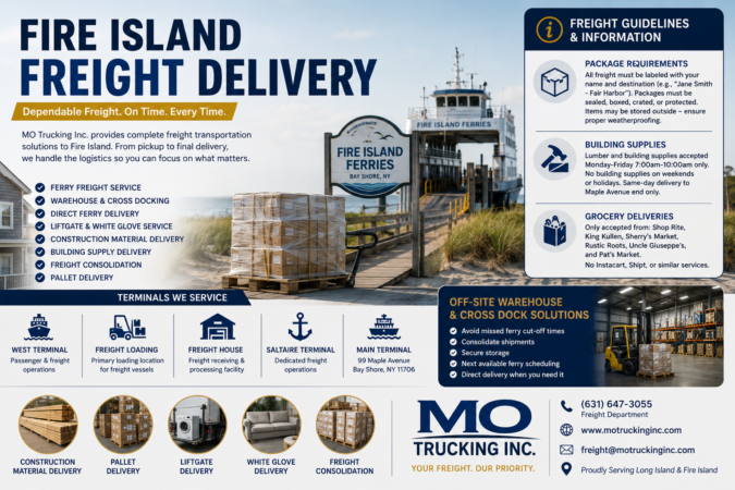 Fire Island Freight Delivery