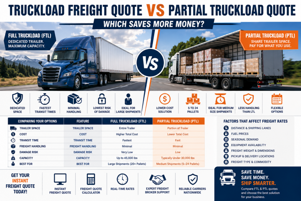 Partial Truckload Quote