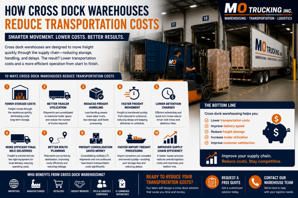 How Cross Dock Warehouses Reduce Transportation Costs
