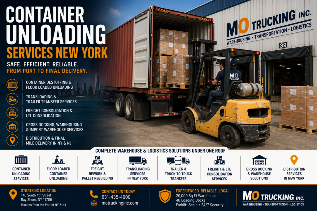 Container Unloading Services New York