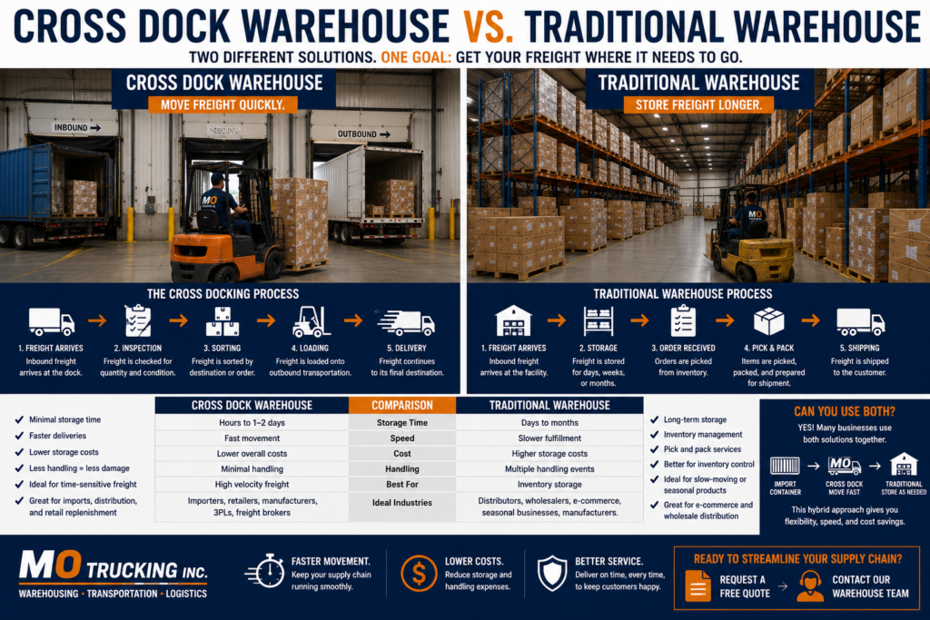 Cross Dock Warehouse vs Traditional Warehouse