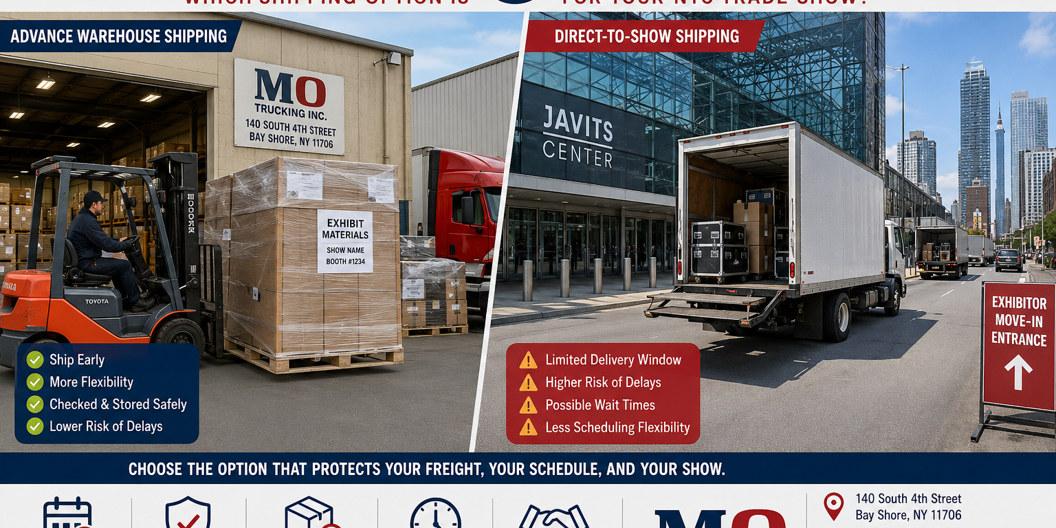 Advance Warehouse vs. Direct-to-Show Shipping in NYC