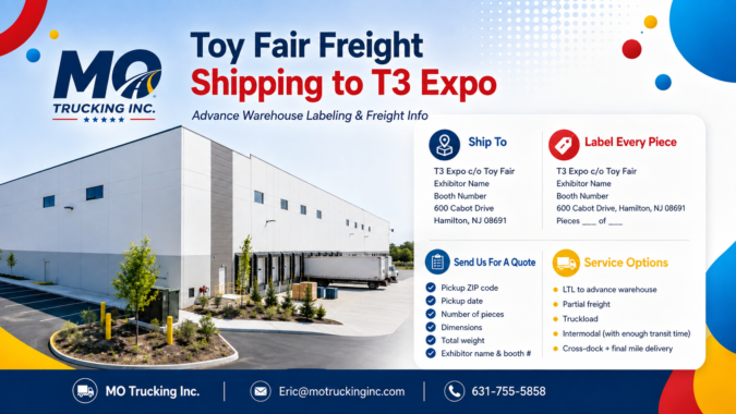 Toy Fair Freight Quote ship to T3 Expo
