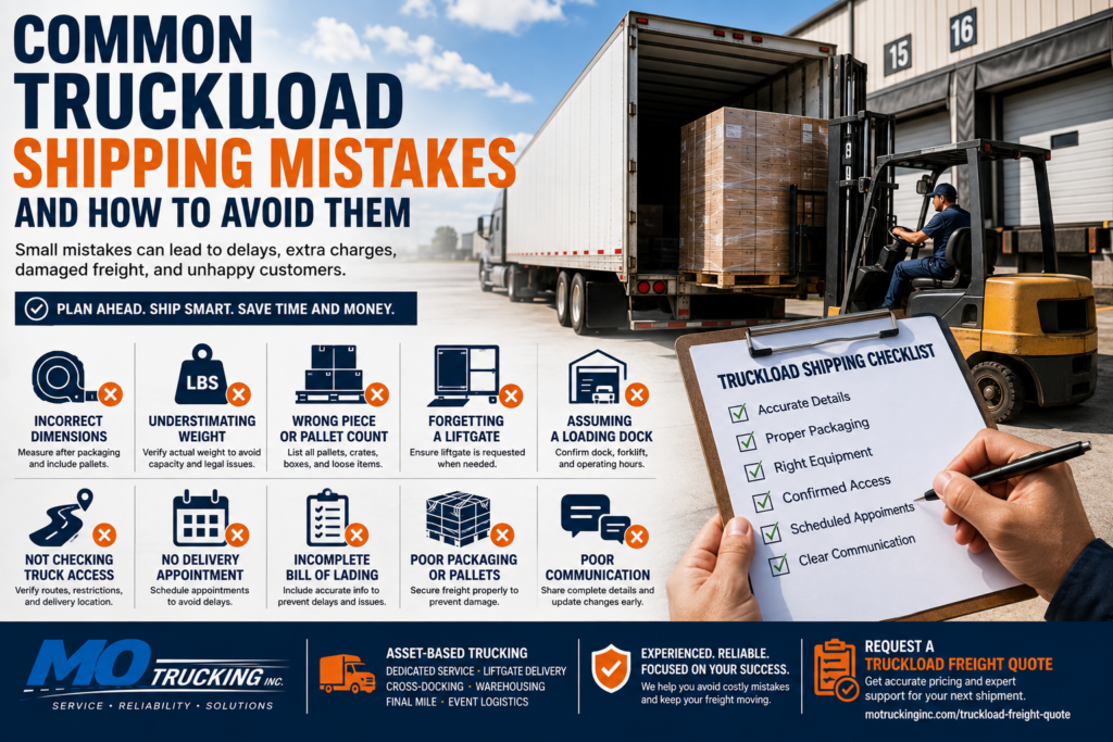 Common Truckload Shipping Mistakes and How to Avoid Them